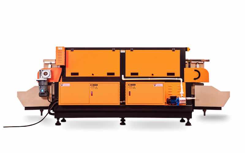 Magnetic polishing straight line