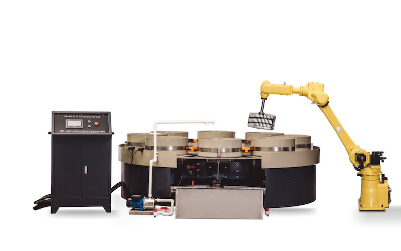 Automatic turntable magnetic polishing machine